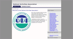 Desktop Screenshot of oaklandactivitiesassoc.org